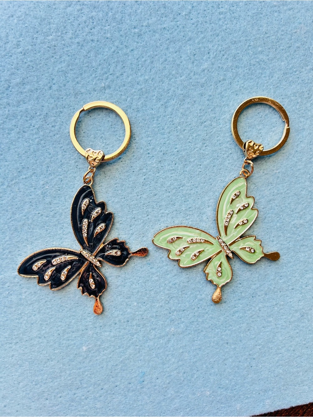 Butterfly keychain, Cute keychain, Metal butterfly keychain